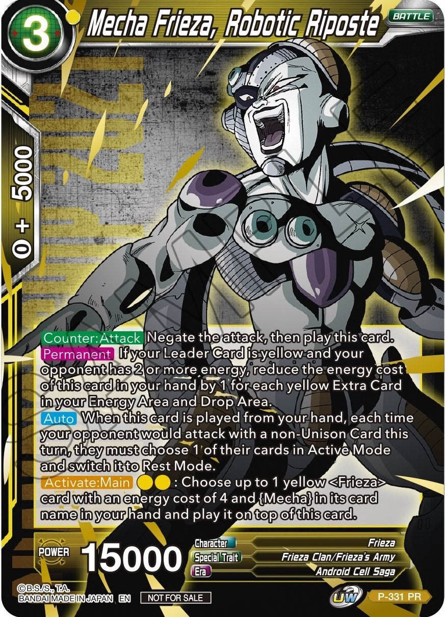 Mecha Frieza, Robotic Riposte (Gold Stamped) (P-331) [Tournament Promotion Cards] | Cracking-Singles