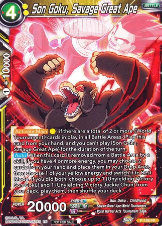 Son Goku, Savage Great Ape (Power Booster) (P-156) [Promotion Cards] | Cracking-Singles