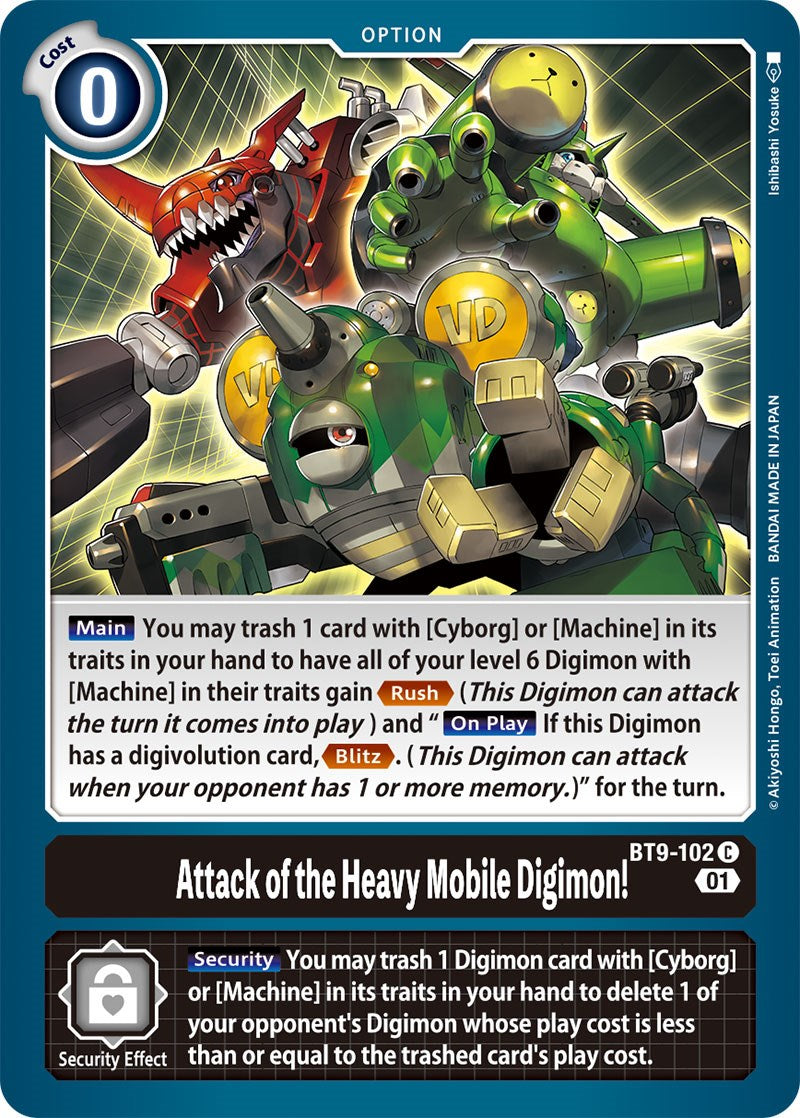 Attack of the Heavy Mobile Digimon! [BT9-102] [X Record] | Cracking-Singles