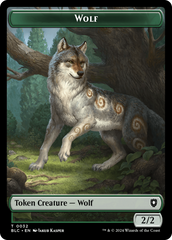 Goat // Wolf (032) Double-Sided Token [Bloomburrow Commander Tokens] | Cracking-Singles