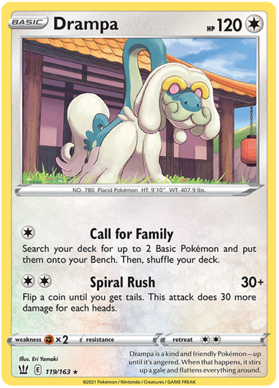 Drampa (119/163) [Sword & Shield: Battle Styles] | Cracking-Singles