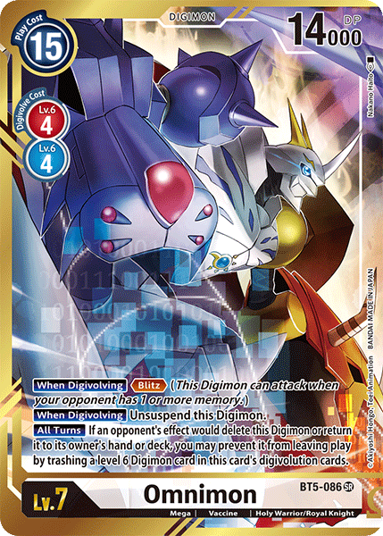 Omnimon [BT5-086] (Alternate Art - Nakano Haito) [Battle of Omni] | Cracking-Singles