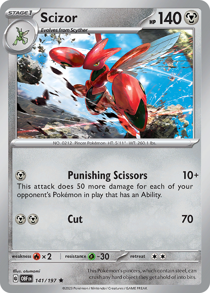 Scizor (141/197) [Scarlet & Violet: Obsidian Flames] | Cracking-Singles