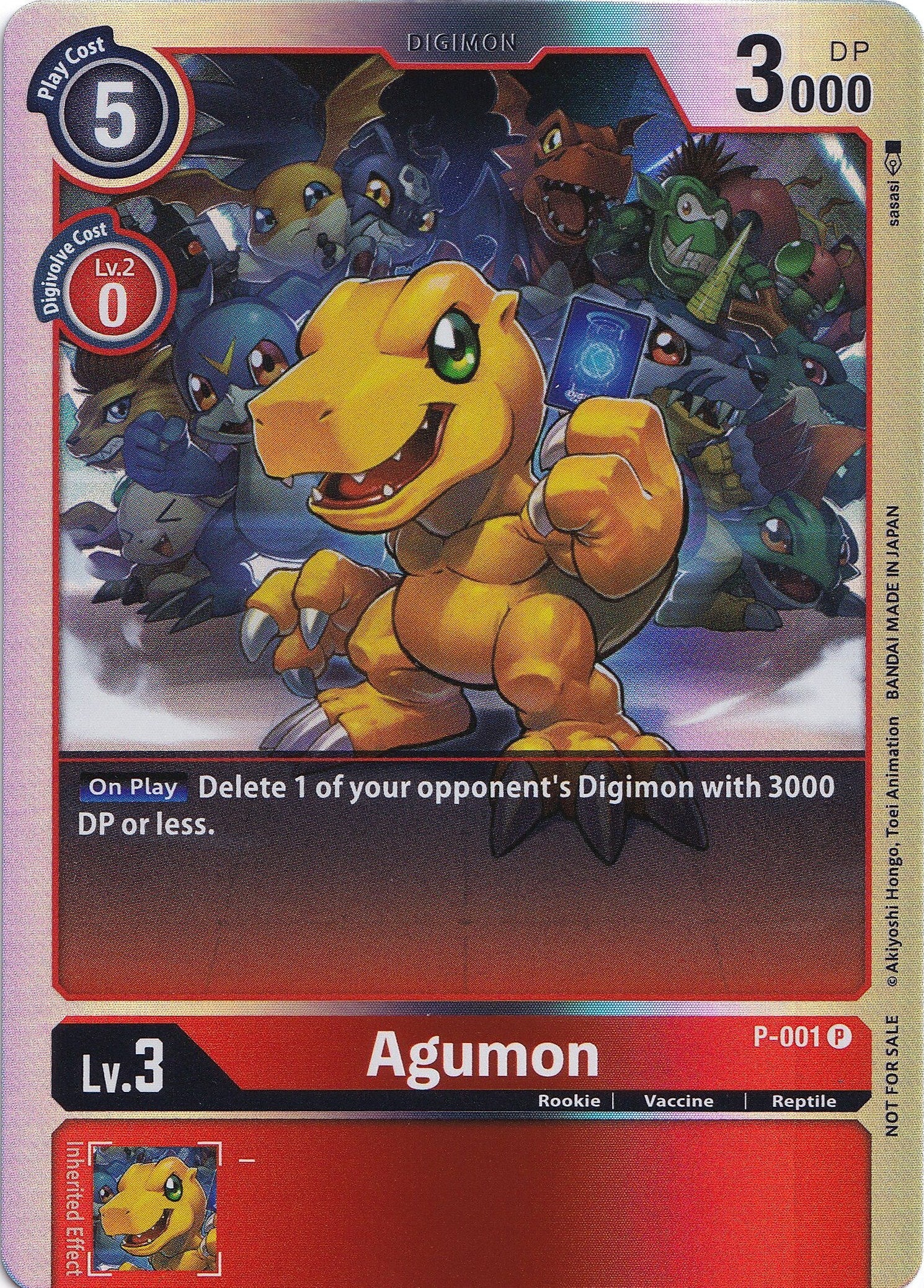 Agumon [P-001] (Rainbow Foil) [Promotional Cards] | Cracking-Singles