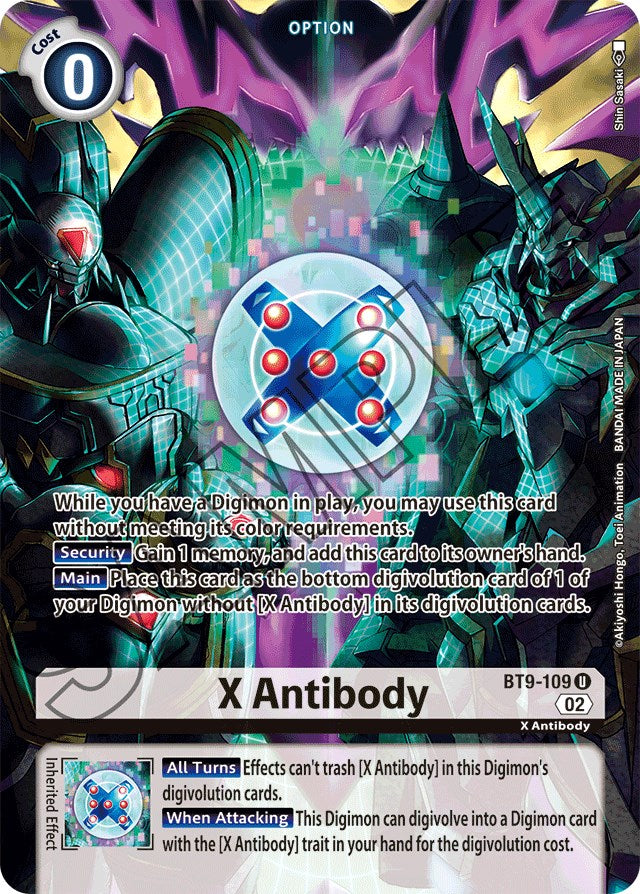 X Antibody [BT9-109] (Alternate Art) [Starter Deck: Beelzemon Advanced Deck Set] | Cracking-Singles