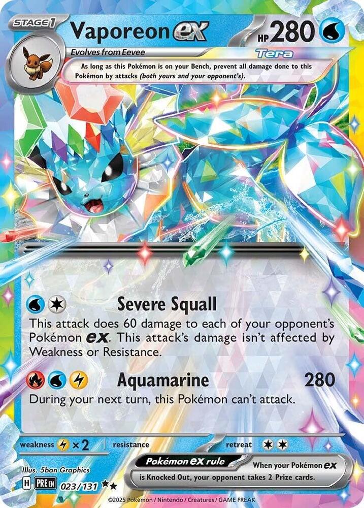 Vaporeon ex (023/131) [Scarlet & Violet: Prismatic Evolutions] | Cracking-Singles