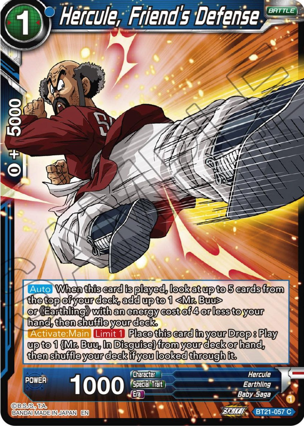 Hercule, Friend's Defense (BT21-057) [Wild Resurgence] | Cracking-Singles