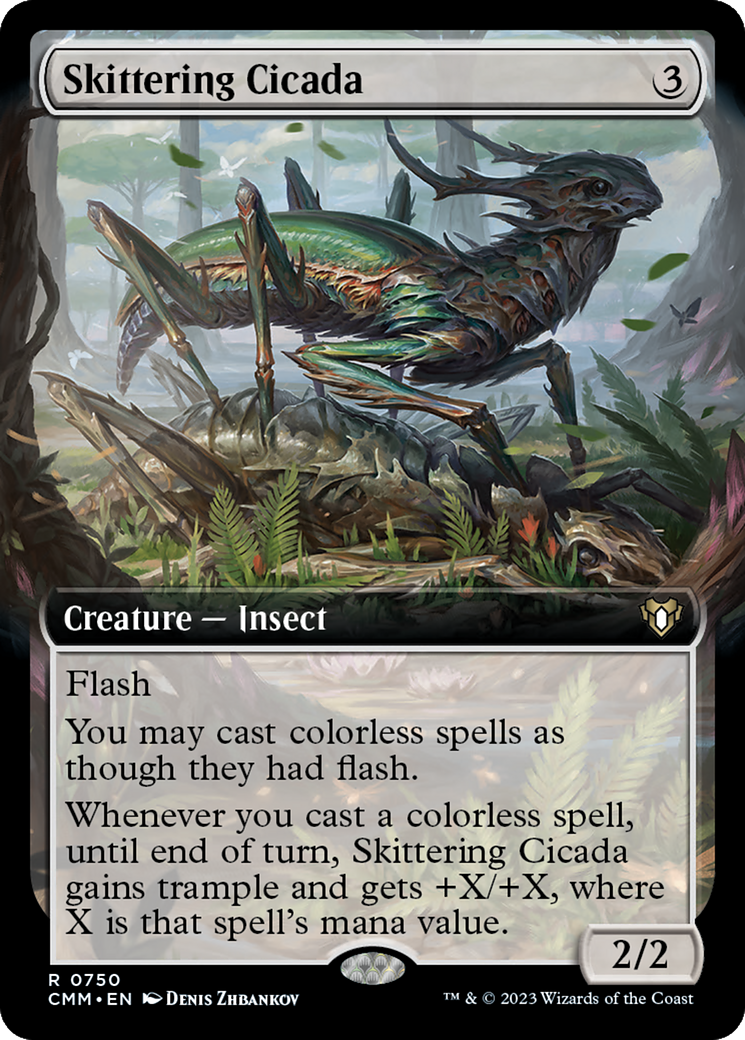 Skittering Cicada (Extended Art) [Commander Masters] | Cracking-Singles