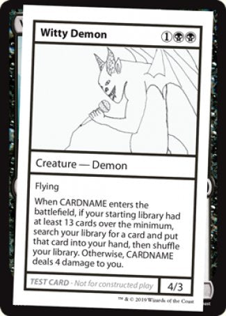 Witty Demon (2021 Edition) [Mystery Booster Playtest Cards] | Cracking-Singles