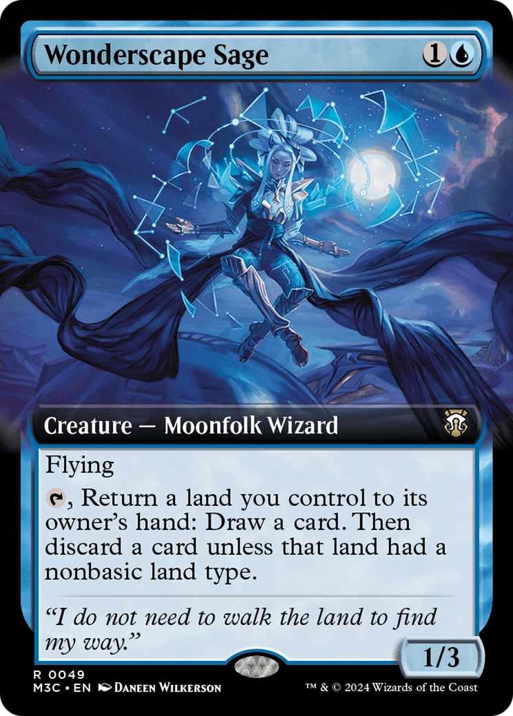 Wonderscape Sage (Extended Art) [Modern Horizons 3 Commander] | Cracking-Singles