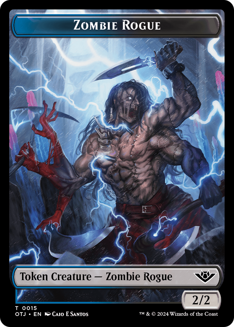 Mercenary // Zombie Rogue Double-Sided Token [Outlaws of Thunder Junction Tokens] | Cracking-Singles