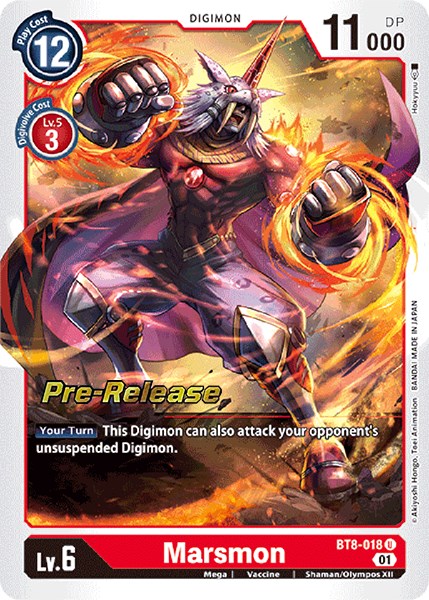 Marsmon [BT8-018] [New Awakening Pre-Release Cards] | Cracking-Singles