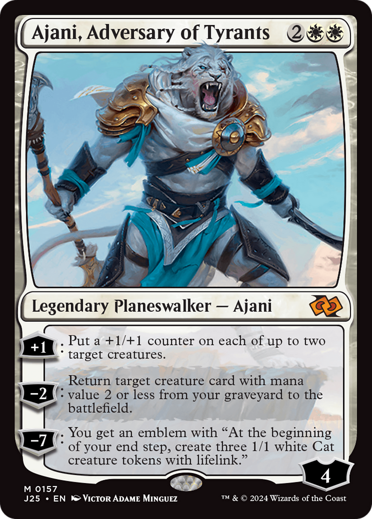 Ajani, Adversary of Tyrants [Foundations Jumpstart] | Cracking-Singles