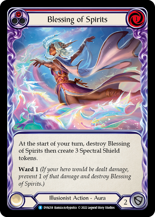 Blessing of Spirits (Red) [DYN218] (Dynasty)  Rainbow Foil | Cracking-Singles