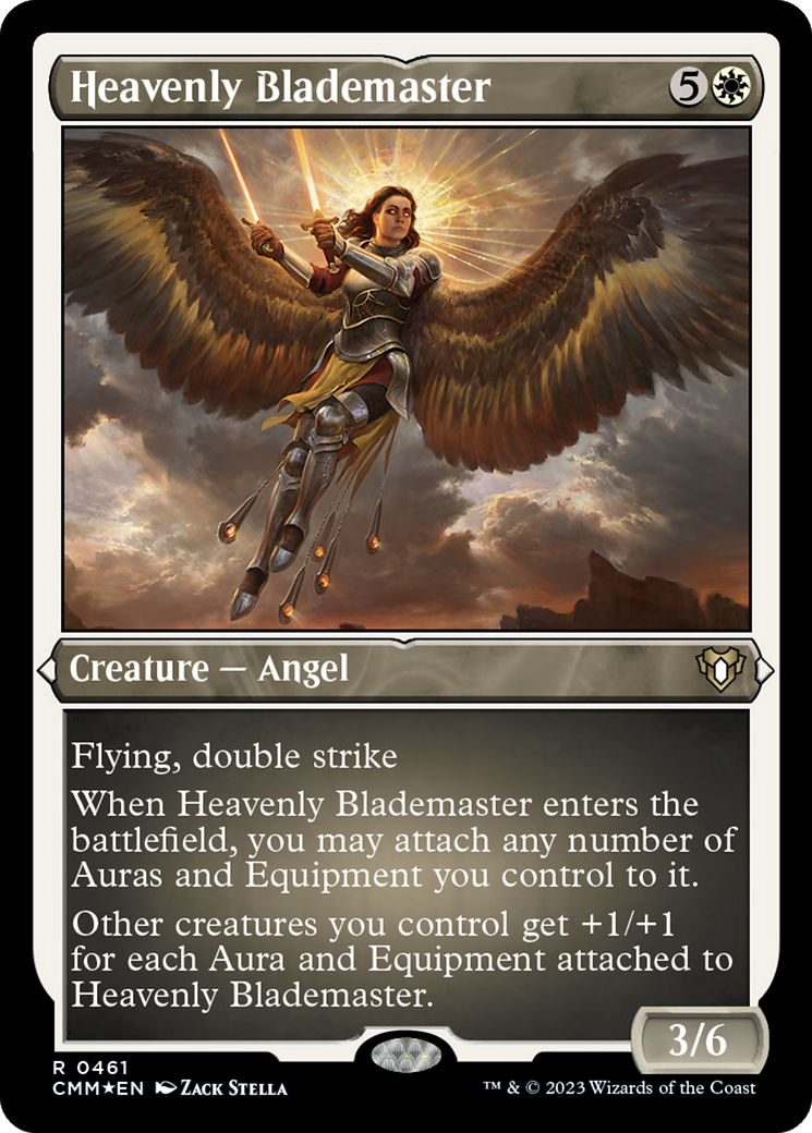 Heavenly Blademaster (Foil Etched) [Commander Masters] | Cracking-Singles