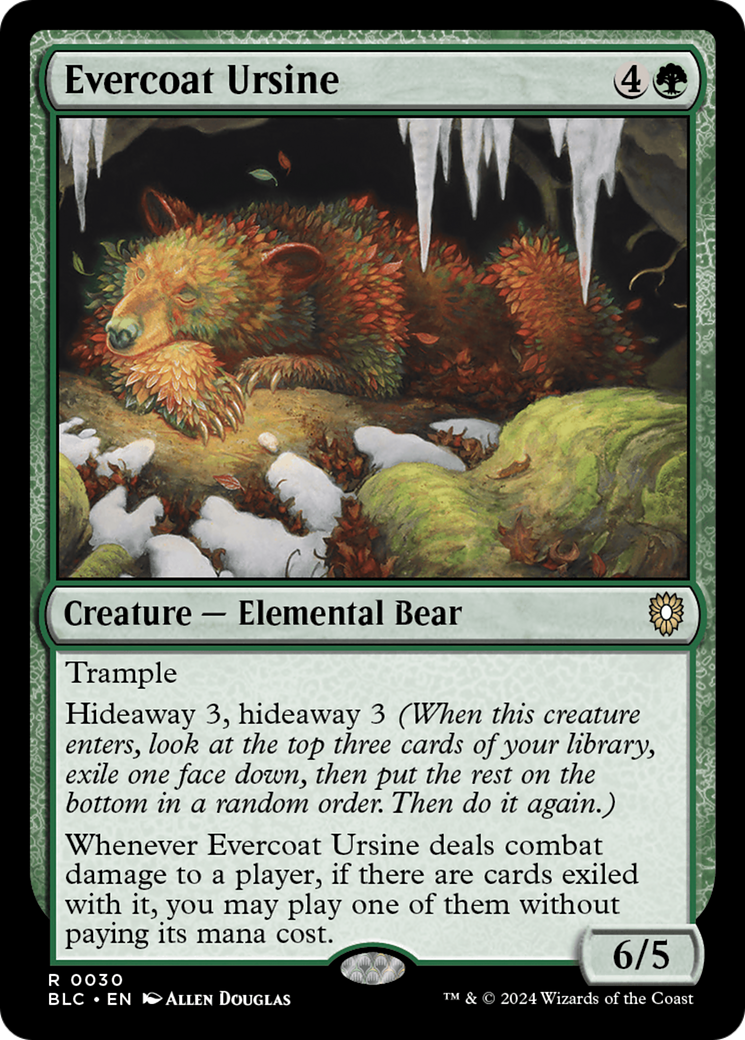 Evercoat Ursine [Bloomburrow Commander] | Cracking-Singles