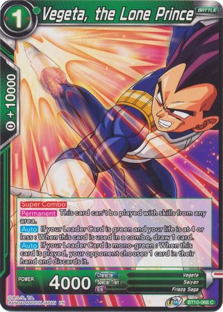 Vegeta, the Lone Prince (BT10-068) [Rise of the Unison Warrior 2nd Edition] | Cracking-Singles