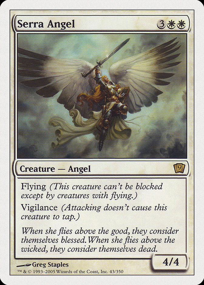 Serra Angel (9th Edition) [Oversize Cards] | Cracking-Singles