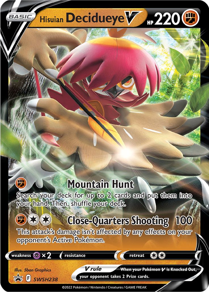 Hisuian Decidueye V (SWSH238) [Sword & Shield: Black Star Promos] | Cracking-Singles