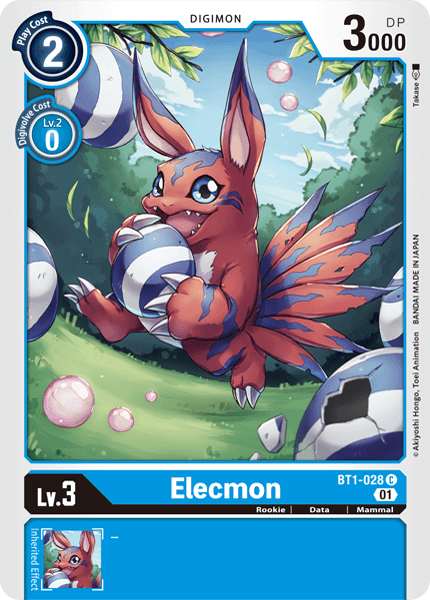 Elecmon [BT1-028] (Alternative Art) [Starter Deck: Ulforce Veedramon] | Cracking-Singles