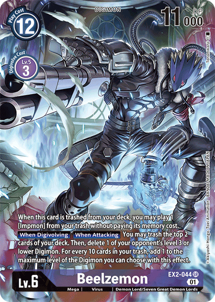 Beelzemon [EX2-044] (Alternate Art) [Digital Hazard] | Cracking-Singles