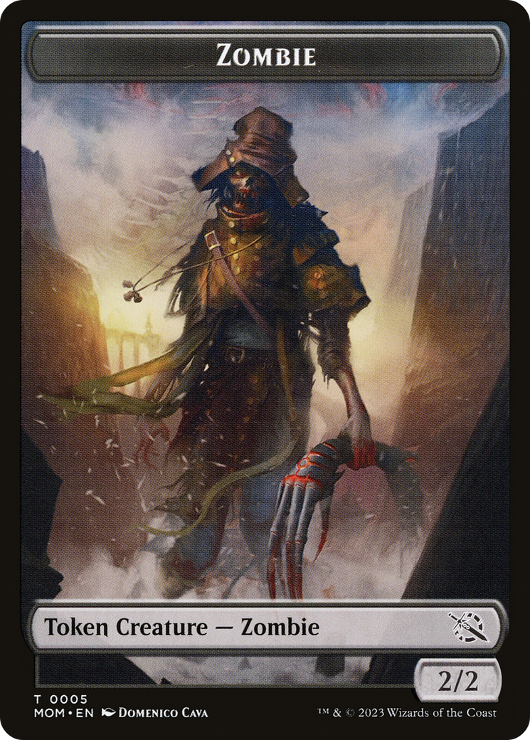 Treasure (21) // Zombie Double-Sided Token [March of the Machine Tokens] | Cracking-Singles