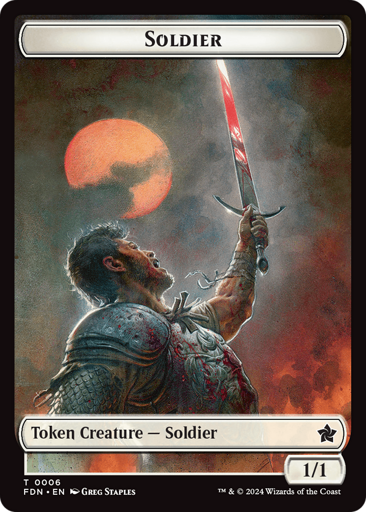 Rabbit // Soldier Double-Sided Token [Foundations Tokens] | Cracking-Singles