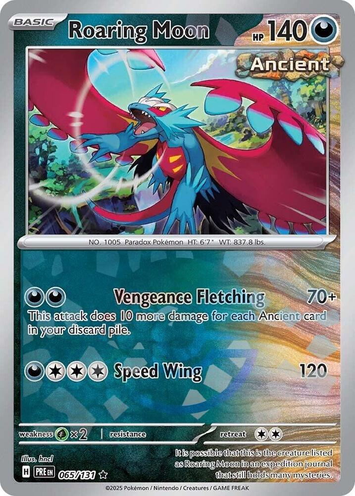 Roaring Moon (065/131) (Poke Ball Pattern) [Scarlet & Violet: Prismatic Evolutions] | Cracking-Singles