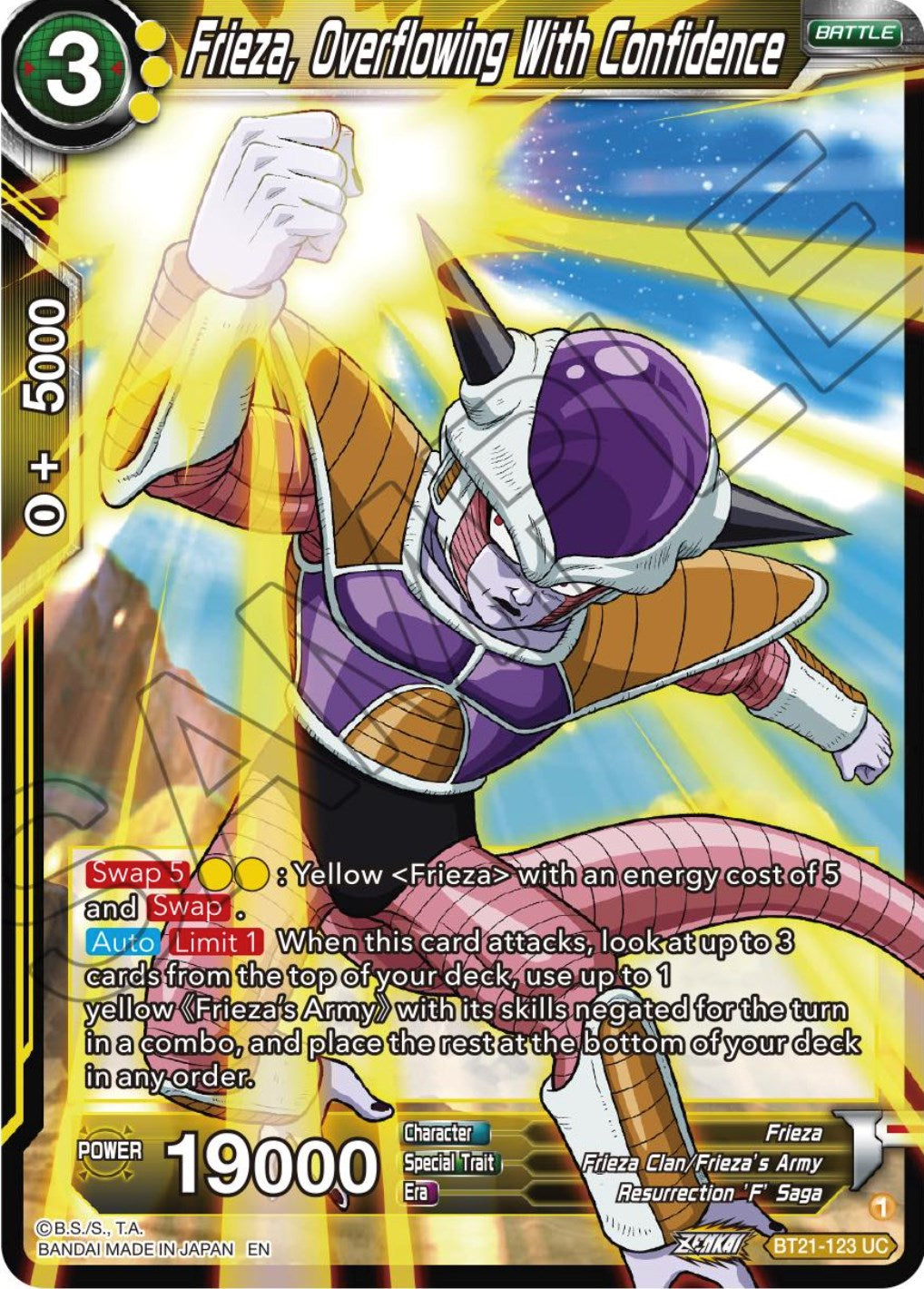 Frieza, Overflowing With Confidence (BT21-123) [Wild Resurgence] | Cracking-Singles