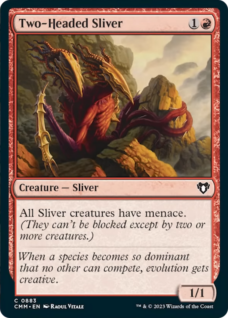 Two-Headed Sliver [Commander Masters] | Cracking-Singles