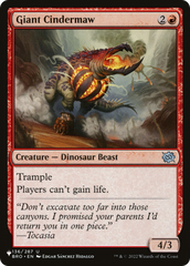 Giant Cindermaw [The List Reprints] | Cracking-Singles