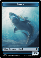 Bird (011) // Shark Double-Sided Token [Bloomburrow Commander Tokens] | Cracking-Singles