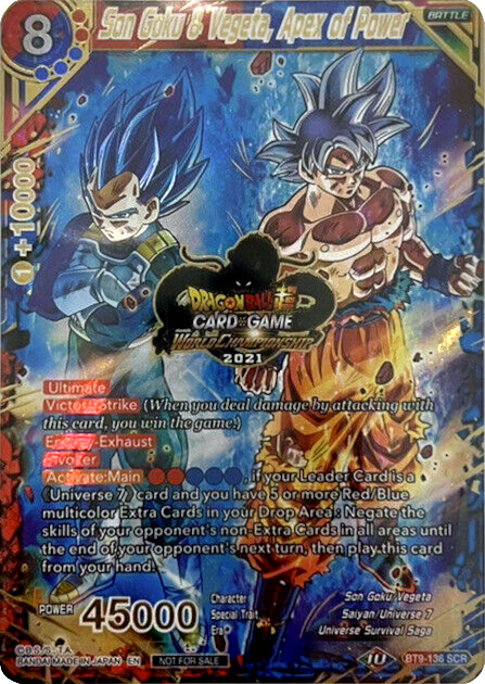 Son Goku & Vegeta, Apex of Power (World Championship 2021) (BT9-136) [Tournament Promotion Cards] | Cracking-Singles