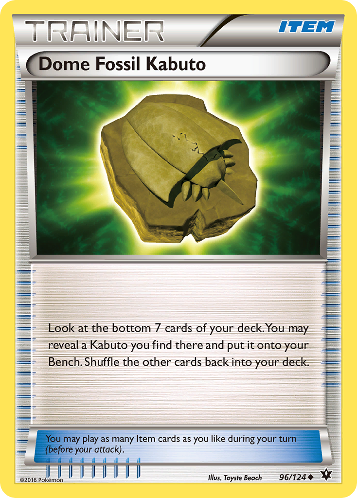 Dome Fossil Kabuto (96/124) [XY: Fates Collide] | Cracking-Singles