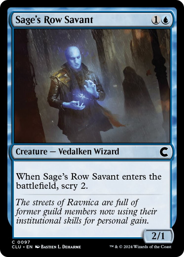 Sage's Row Savant [Ravnica: Clue Edition] | Cracking-Singles