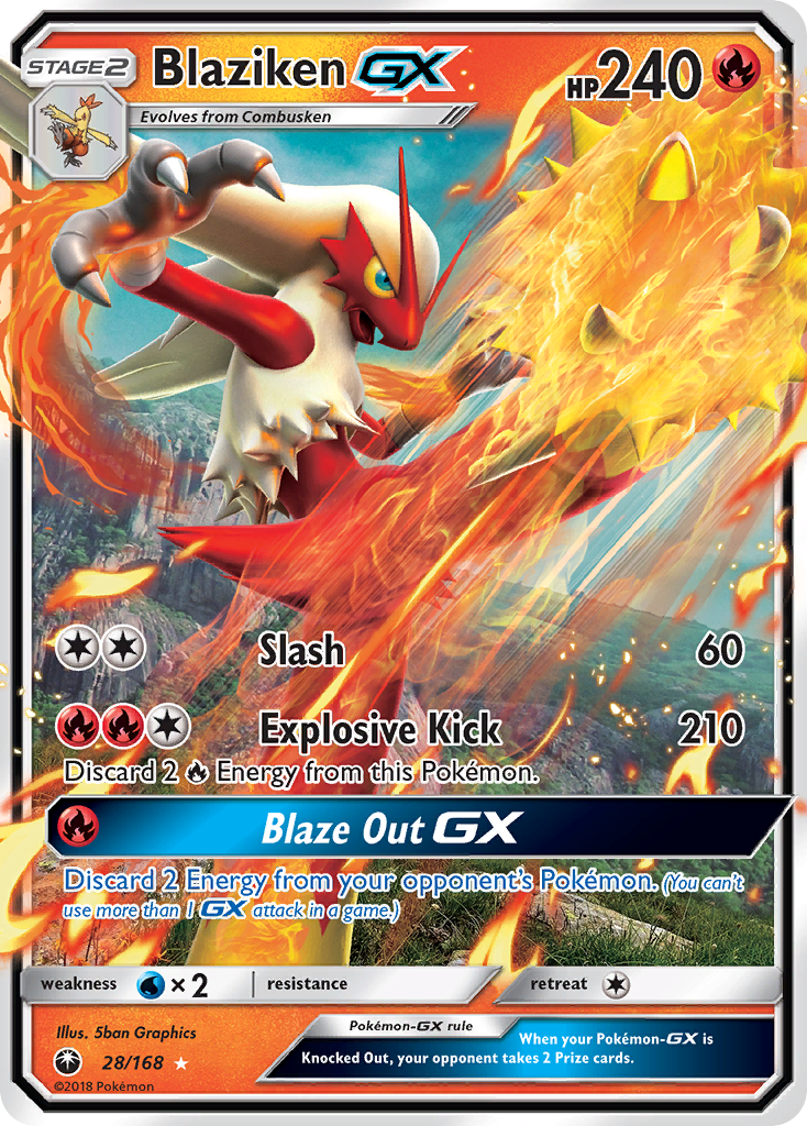 Blaziken GX (28/168) [Sun & Moon: Celestial Storm] | Cracking-Singles