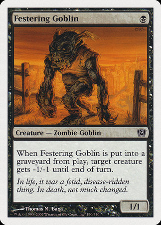 Festering Goblin [Ninth Edition] | Cracking-Singles