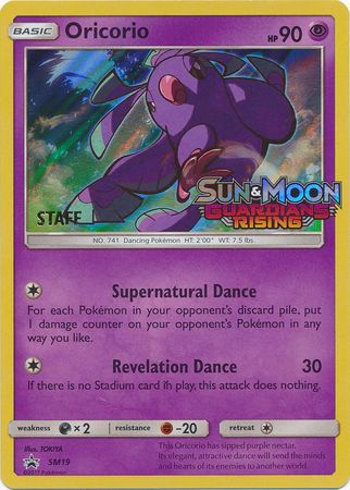 Oricorio (SM19) (Staff Prerelease Promo) [Sun & Moon: Black Star Promos] | Cracking-Singles