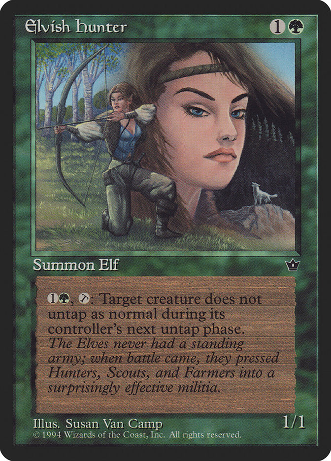 Elvish Hunter (Susan Van Camp) [Fallen Empires] | Cracking-Singles