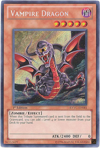 Vampire Dragon [EXVC-EN081] Secret Rare | Cracking-Singles