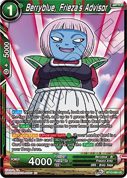 Berryblue, Frieza's Advisor (Uncommon) [BT13-080] | Cracking-Singles