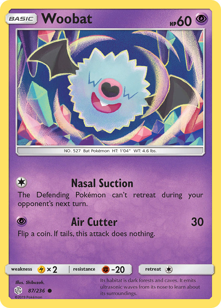 Woobat (87/236) [Sun & Moon: Cosmic Eclipse] | Cracking-Singles