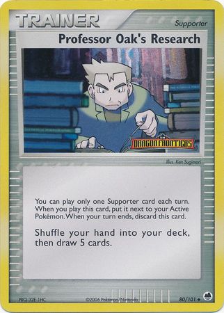 Professor Oak's Research (80/101) (Stamped) [EX: Dragon Frontiers] | Cracking-Singles