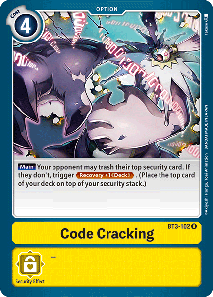 Code Cracking [BT3-102] [Release Special Booster Ver.1.5] | Cracking-Singles