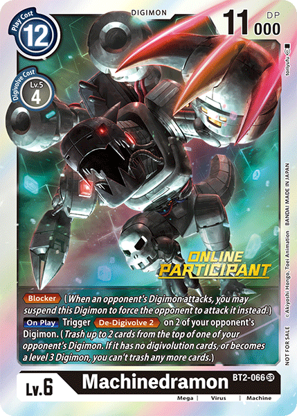 Machinedramon [BT2-066] (Online Participant) [Release Special Booster Ver.1.0 Promos] | Cracking-Singles