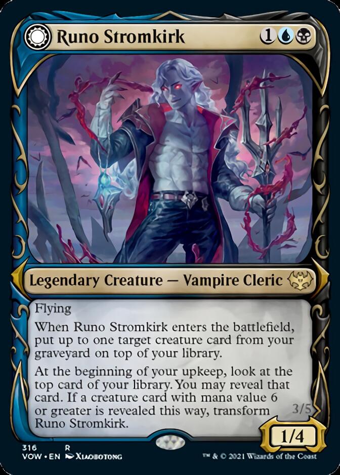 Runo Stromkirk // Krothuss, Lord of the Deep (Showcase Fang Frame) [Innistrad: Crimson Vow] | Cracking-Singles