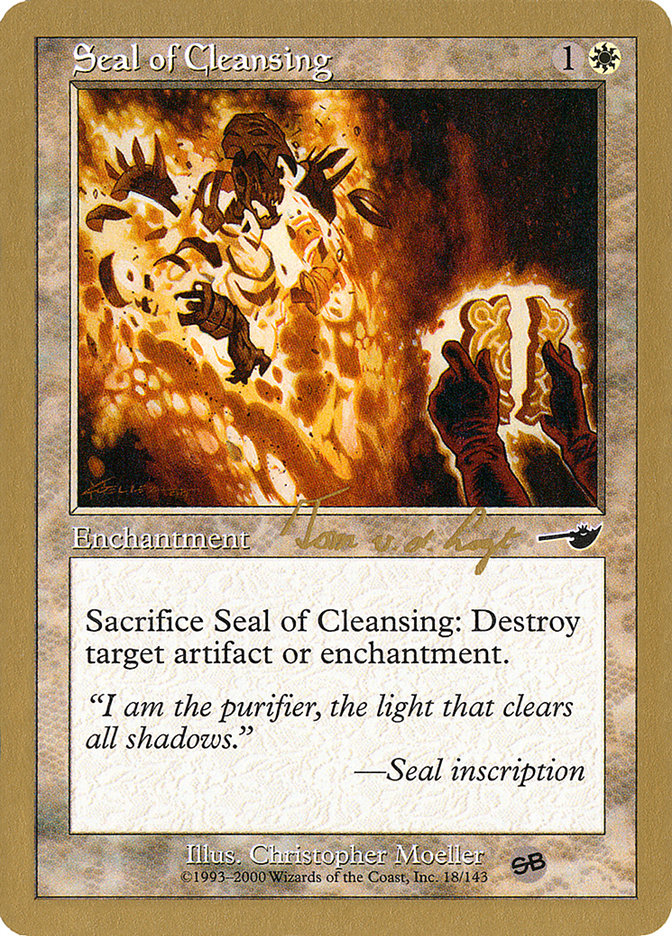 Seal of Cleansing (Tom van de Logt) (SB) [World Championship Decks 2000] | Cracking-Singles