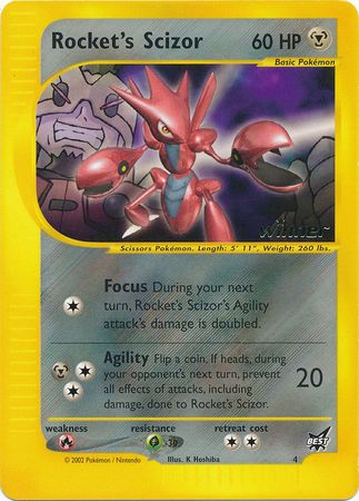 Rocket's Scizor (4) (Winner) [Best of Promos] | Cracking-Singles