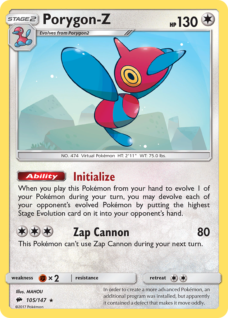 Porygon-Z (105/147) [Sun & Moon: Burning Shadows] | Cracking-Singles