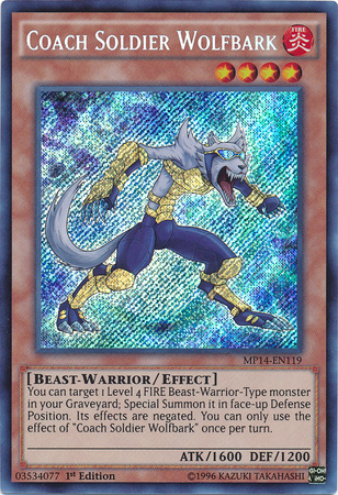 Coach Soldier Wolfbark [MP14-EN119] Secret Rare | Cracking-Singles